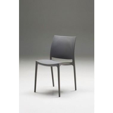 Vata Dining Chair Grey Polypropylene Dining Chair