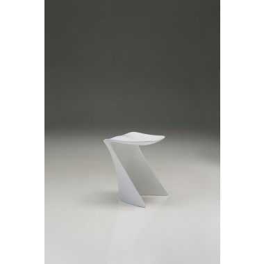 Yucatan Dining Chair White with Polished Stainless Steel Set of 2 - Side Angle