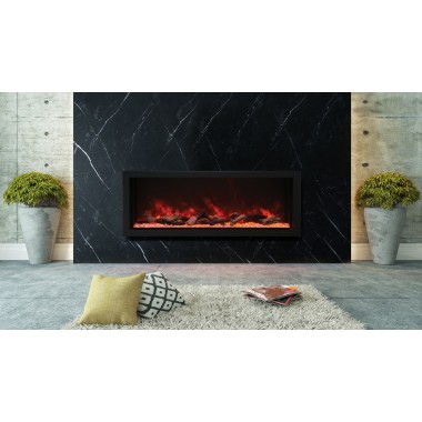 60″ Wide - Deep Indoor Or Outdoor Electric Built-in Only With Black Steel Surround - Lifestyle