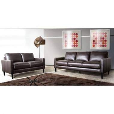 Diamond Sofa Omega Full Leather Sofa & Loveseat 2PC Set 