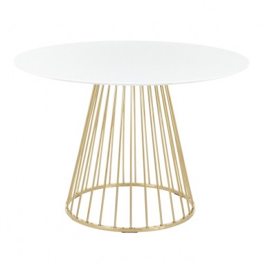 LumiSource Canary Dining Table - Gold + White