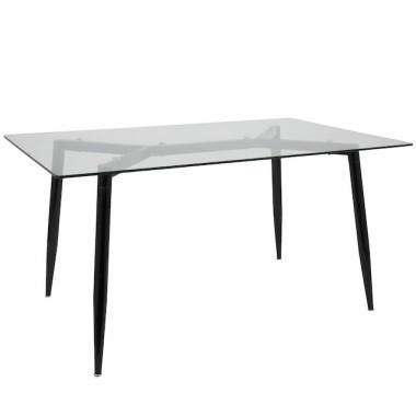 LumiSource Clara Dining Table - Black - Perspective