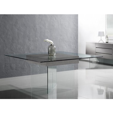 Whiteline Modern Living Roxana Dining Table - Grey Oak