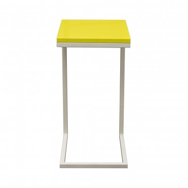 Diamond Sofa Sleek Metal Frame Accent Table with Gloss Top & Metal Frame Hover