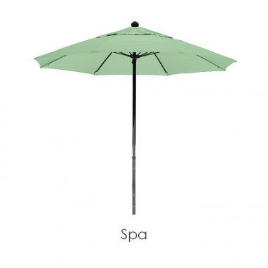 California Umbrella 7.5' Complete Fiberglass Market Umbrella Pulley Open Black - Pacifica