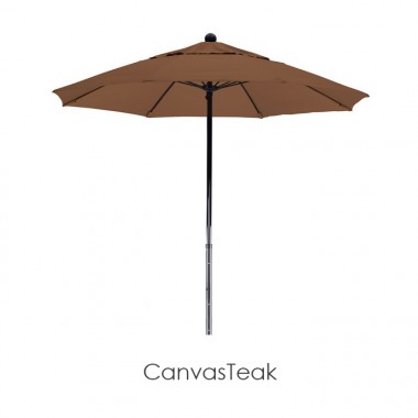 California Umbrella 7.5' Complete Fiberglass Market Umbrella P Open Black - Sunbrella Hover