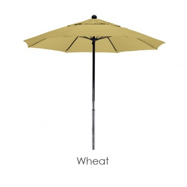 California Umbrella 7.5' Complete Fiberglass Market Umbrella P Open Black - Sunbrella Hover