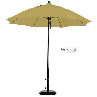 California Umbrella 9' Fiberglass Market Umbrella Pulley Open Black - Pacifica Hover
