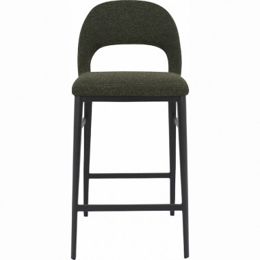 Moe's Home Collection Roger Counter Stool - Green Velvet - Front