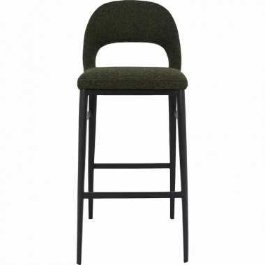 Moe's Home Collection Roger Bar Stool - Green Velvet - Front