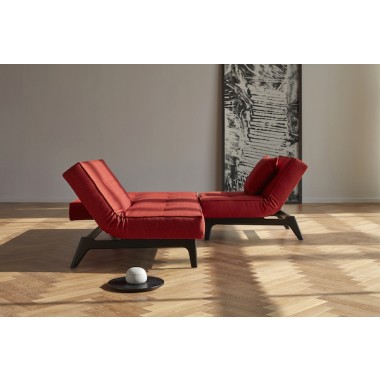 Mixed Dance Burned Orange Splitback Elk Chair in Black Lacquered