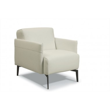 Bellini Modern Living Italian Home Eros Chair In Leather Pavone/Dark Grey/Light Grey/White Hover