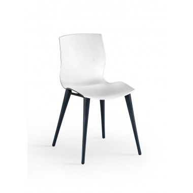 Evalyn Chair White Seat With Anthracite In Anthracite Painted Legs