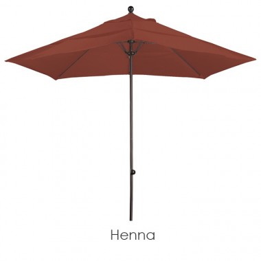 California Umbrella 11' Fiberglass Market Umbrella EasyLift No Crank No Tilt Bronze Hover