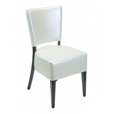 European Beechwood Wood Dining Chair - White - Front