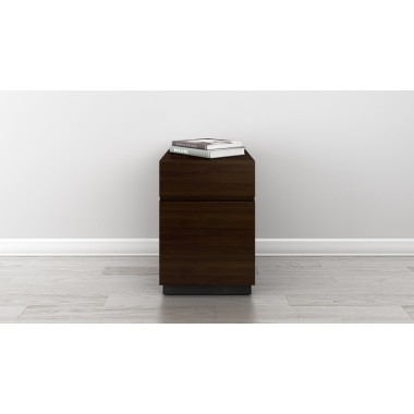 Furnitech FT16PDW 2 Drawer Contemporary Rolling Pedestal