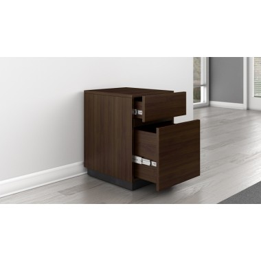 Furnitech FT16PDW 2 Drawer Contemporary Rolling Pedestal Hover