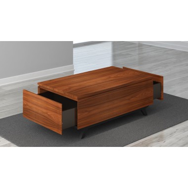 Furnitech Signature 48" Mid-Century Modern Coffee Table in Iron Wood Hover