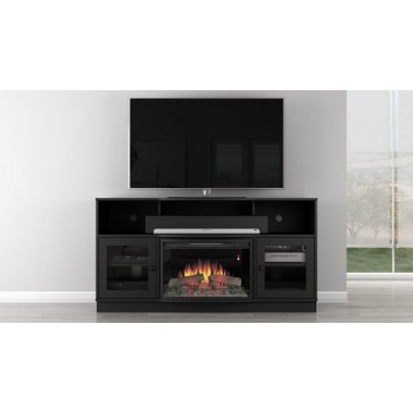 Furnitech Contemporary TV Console & Electric Fireplace