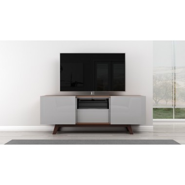 Furnitech Modern TV Stand w/ Italian Engineered Veneer Case