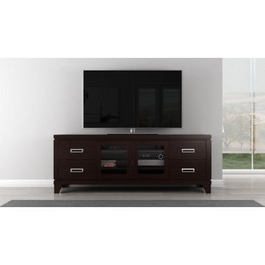 Furnitech 70" Transitional TV Stand w/ Brazilian Cherry Veneers