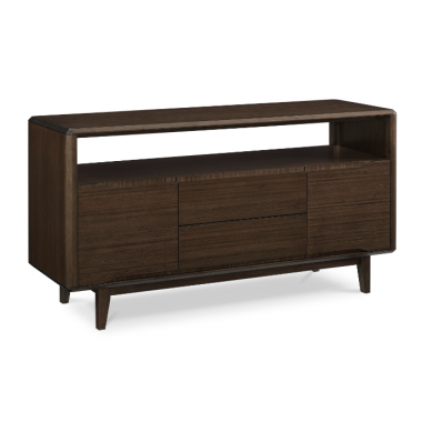 Caramelized Currant Media Table - Black Walnut