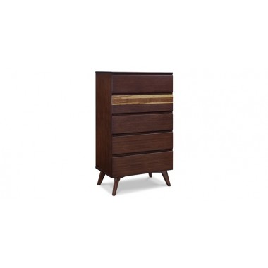 Azara Five Drawer Chest - Side Angled