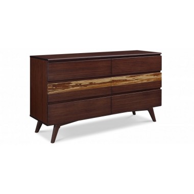 Azara Six Drawer Dresser - Side Angled