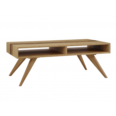 Azara Tiger Coffee Table With Tiger Exotic Inlay - Angled