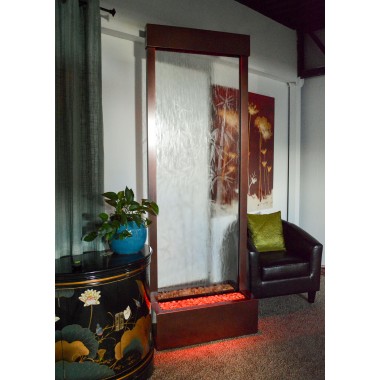 Gardenfall Etched Bamboo Water Fountain - Large - Angled