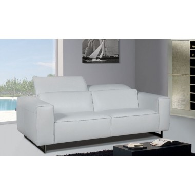 Giadia Sofa With Adjustable Neck Rest Cushions - White - Lifestyle