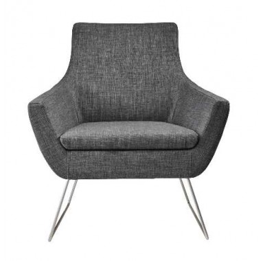 Kendrick Chair Charcoal Grey Fabric - Front