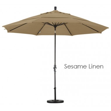 California Umbrella 11' Aluminum Market Umbrella Collar Tilt DV Bronze - Sunbrella Hover