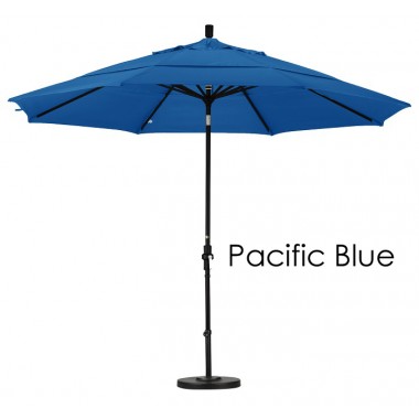 California Umbrella 11' Aluminum Market Umbrella Collar Tilt Matted White - Olefin