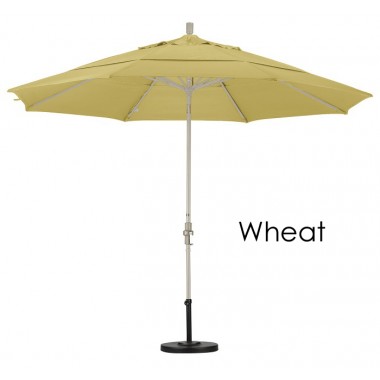 California Umbrella 11' Aluminum Market Umbrella Collar Tilt DV Sand - Sunbrella Hover