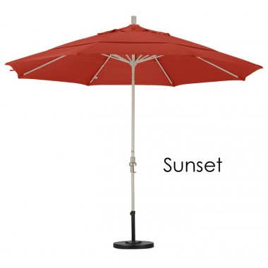 California Umbrella 11' Aluminum Market Umbrella Collar Tilt DV Sand - Olefin