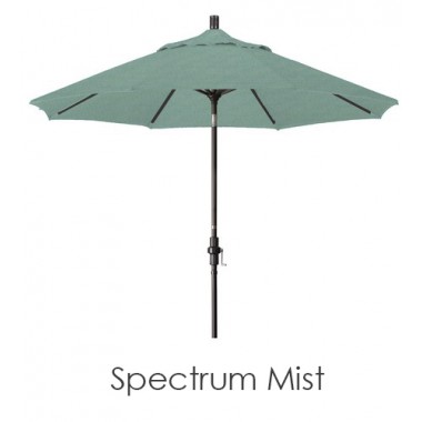 California Umbrella 9' Aluminum Market Umbrella Collar Tilt - Bronze - Sunbrella Hover