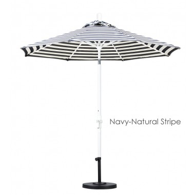 California Umbrella 9' Aluminum Market Umbrella Collar Tilt - Matted White - Olefin