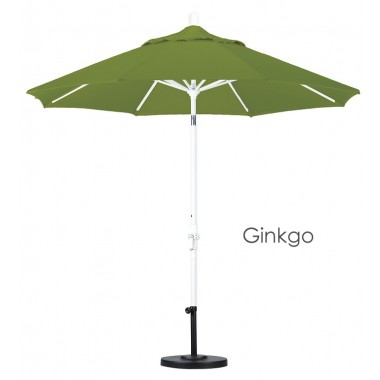 California Umbrella 9' Aluminum Market Umbrella Collar Tilt - Matted White - Pacifica