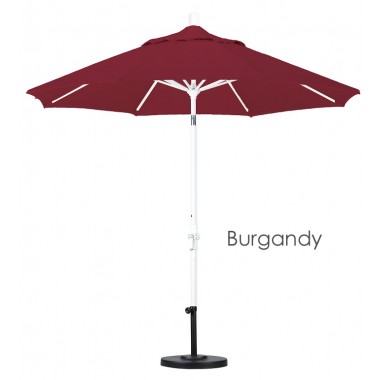 California Umbrella 9' Aluminum Market Umbrella Collar Tilt - Matted White - Pacifica Hover