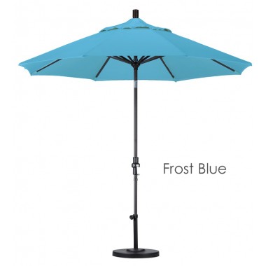 California Umbrella 9' Aluminum Market Umbrella Collar Tilt - Matted Black - Olefin