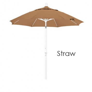 California Umbrella 9' Fiberglass Market Umbrella Collar Tilt M White - Pacifica Hover