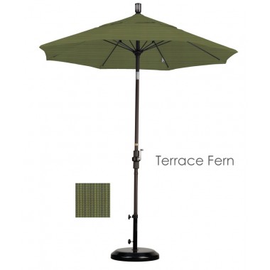 California Umbrella 7.5' Fiberglass Market Umbrella Collar Tilt - Bronze - Olefin