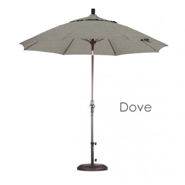 California Umbrella 9' Fiberglass Market Umbrella Collar Tilt Bronze - Sunbrella Hover