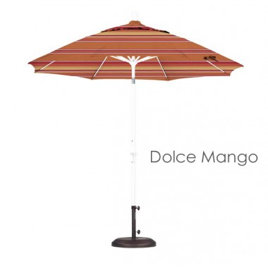 California Umbrella 9' Fiberglass Market Umbrella Collar Tilt M White - Sunbrella Hover