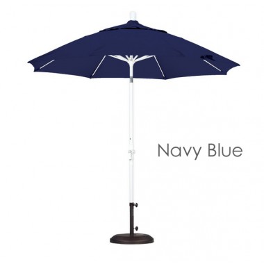 California Umbrella 9' Fiberglass Market Umbrella Collar Tilt M White - Olefin Hover