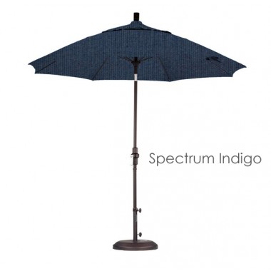California Umbrella 9' Fiberglass Market Umbrella Collar Tilt M Black - Sunbrella Hover