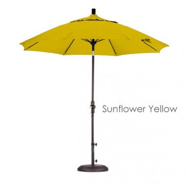 California Umbrella 9' Fiberglass Market Umbrella Collar Tilt M Black - Sunbrella Hover