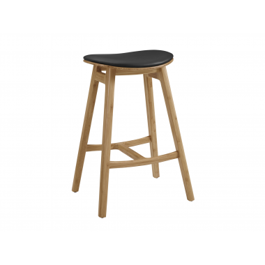 Greenington Skol 26"/30" Counter Height Stool With Leather Seat Caramelized, (Set of 2) Hover