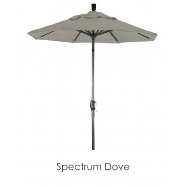 California Umbrella 6' Aluminum Market Umbrella Push Tilt Bronze - Sunbrella Hover